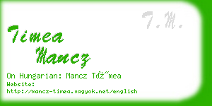 timea mancz business card